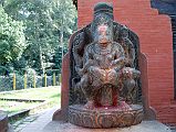 26 Kathmandu Gokarna Mahadev Temple Narsingha - Vishnu As A Man-lion Disembowelling A Nasty Demon